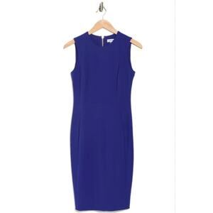 Calvin Klein Sleeveless Sheath Dress in Royal Blue